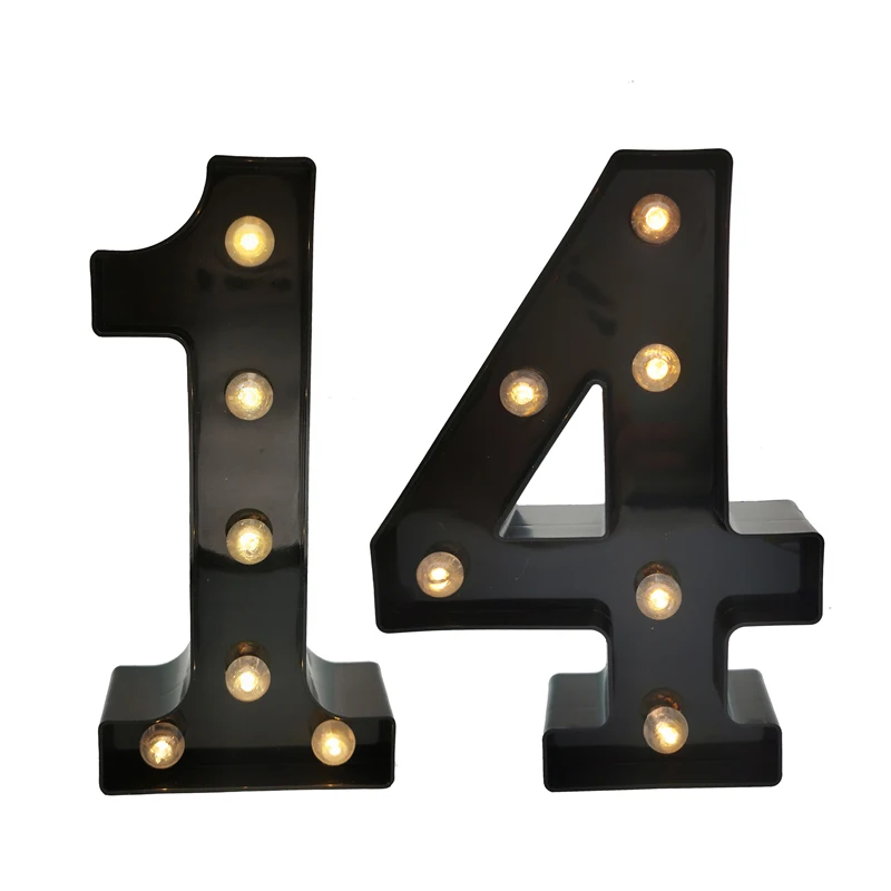 Chicinlife LED Number Light Black 9