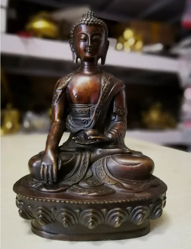 antique Tibetan Buddhis Sakyamuni Buda Gautama Siddhartha Rinpoche Buddha statue