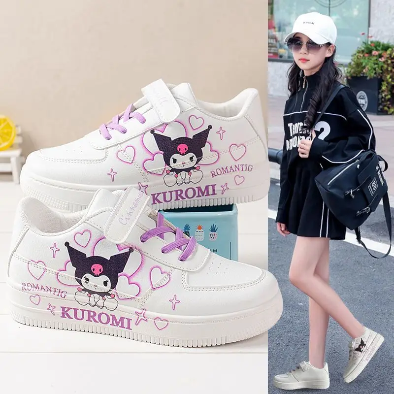 Children\'s sports shoes Girls\' casual shoes cartoon Kuromi outdoor sneakers running shoes casual Comfortable tennis shoes