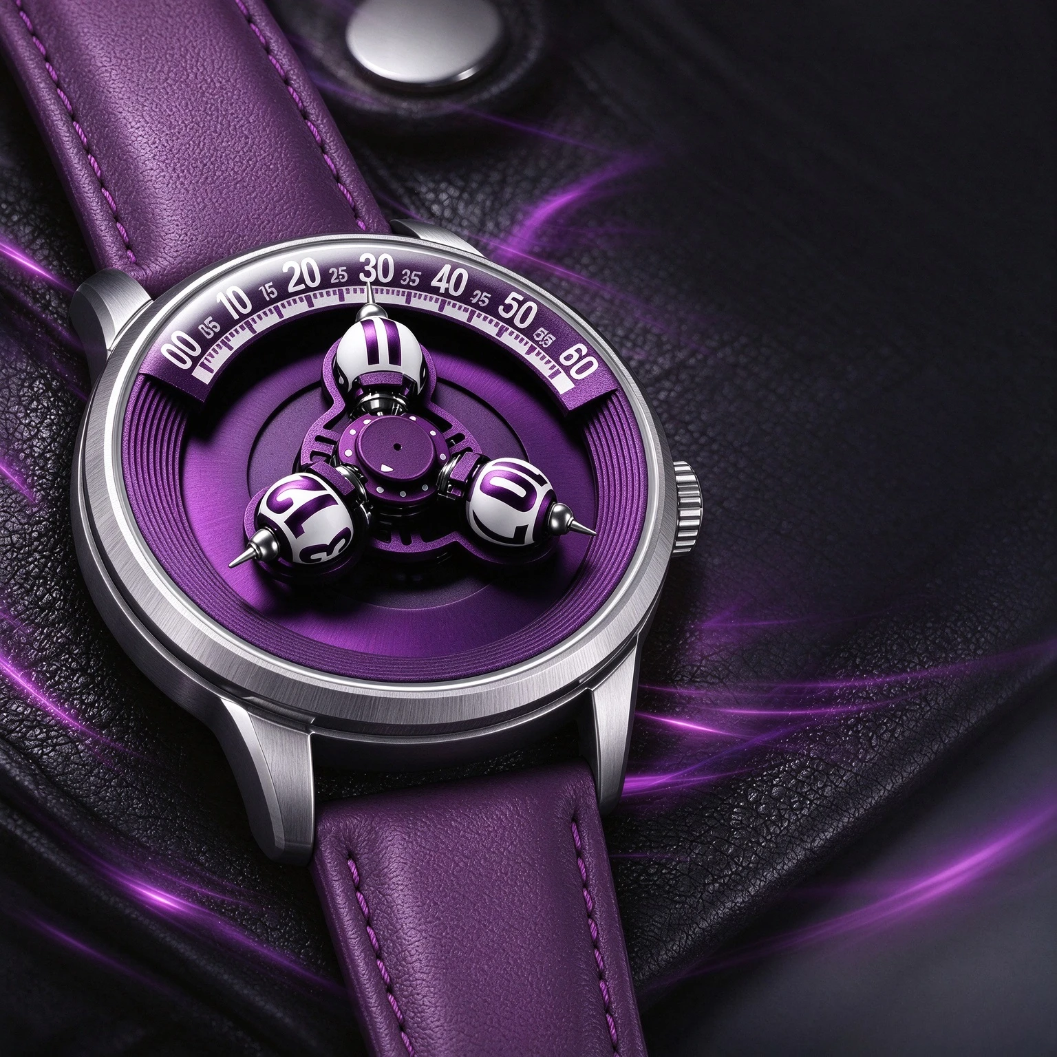 Vortichron Three-dimensional Star Wheel Automatic Mechanical Watch 3D Rotating Hour Automatic Timepiece