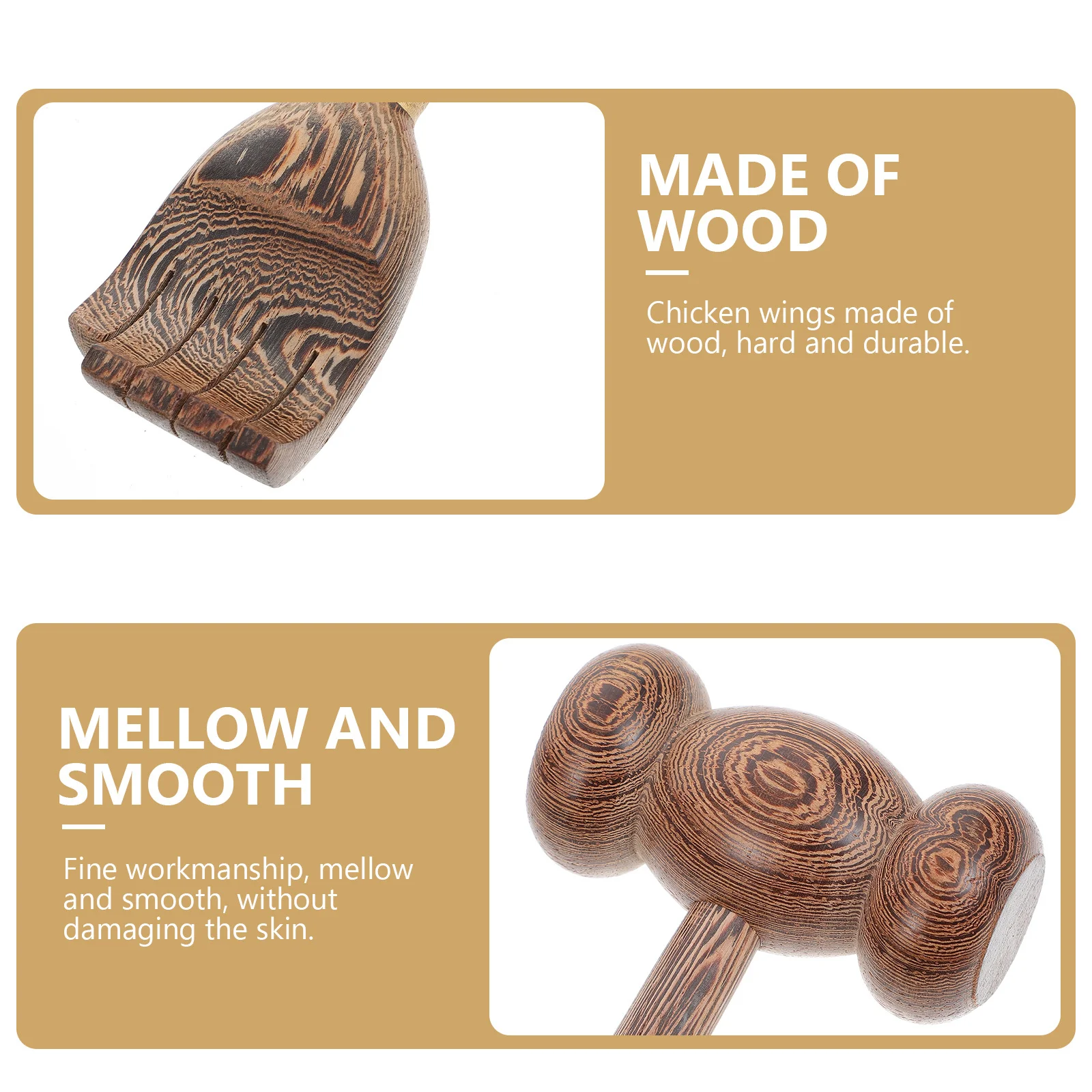 

Деревянный скребок для спины с молотком для труднодоступных зон. Удобный инструмент для самостоятельного массажа тела для всех возрастов, домашнего использования.