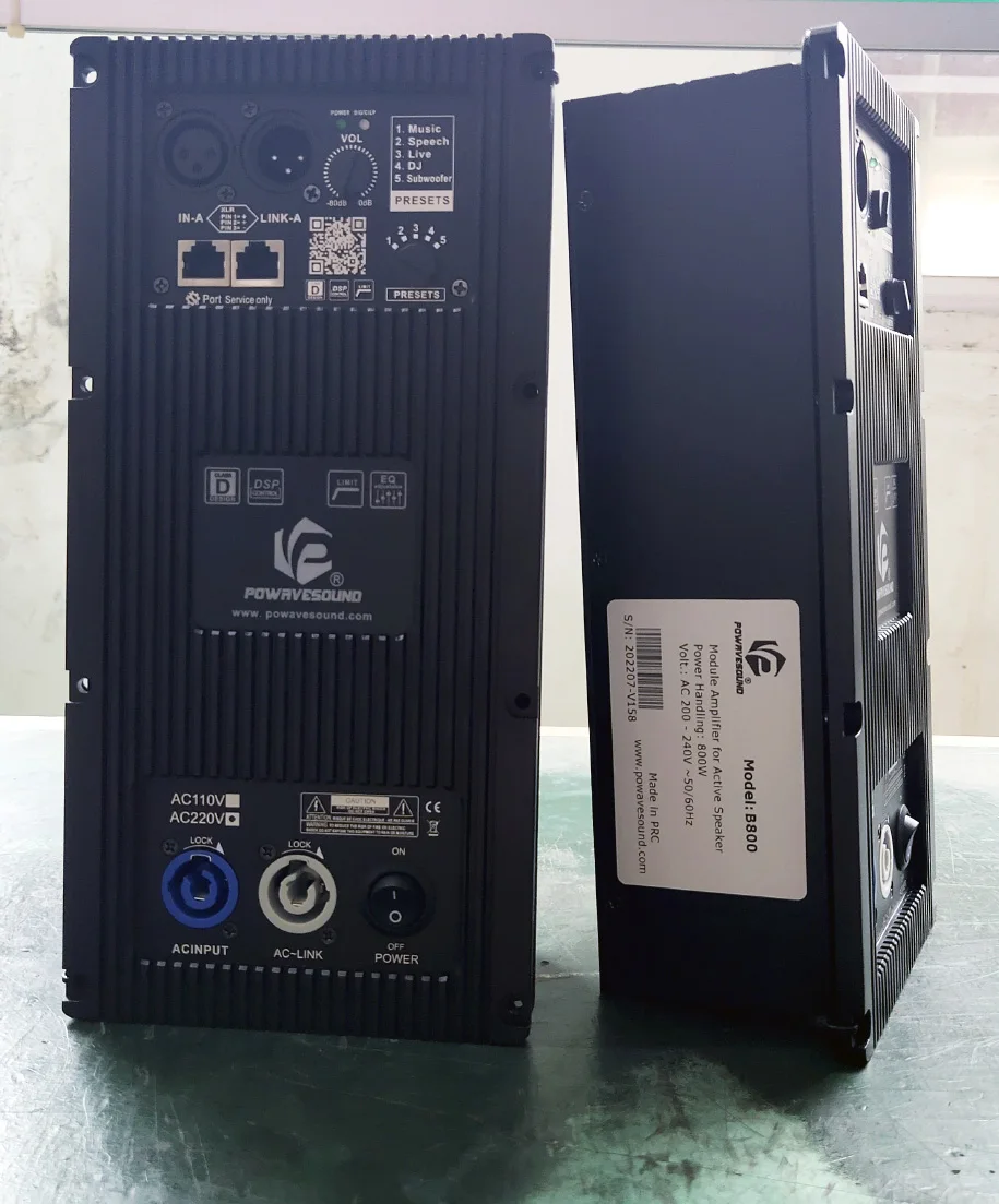 Digital plate amplifier DSP inside for line array speaker single amplifier module 1000W active subwoofer