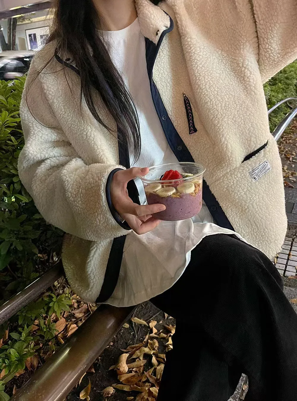 Women Casual Parkas Coat Solid Jacket Pocket Polo Collar Long Sleeve Single Breasted Slight Strech Loose Street Wear 2025 Autumn