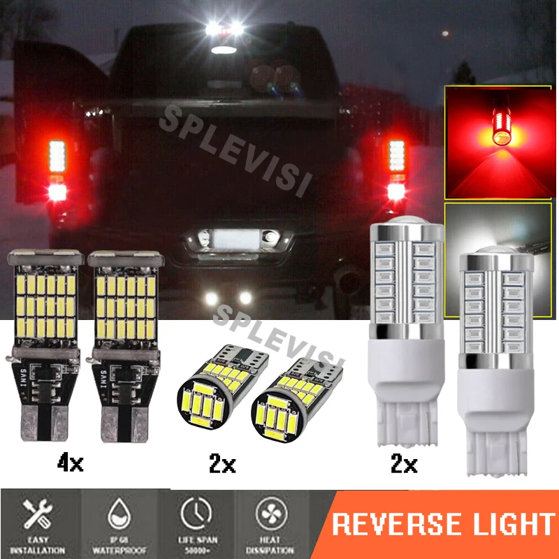 

8x LED Reverse License Plate Cargo Brake Light Bulb For Chevrolet Chevy Colorado 2015-2019 2016 2017 2018 2019