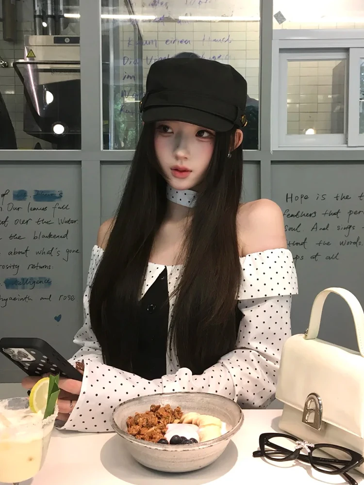Retro American Style Beret Hat Women's New Ins Vintage Personality Artistic Versatile Face Slimming Newsboy Cap Cotton Material