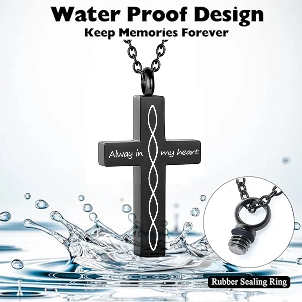 جرة القلائد للرماد الفولاذ المقاوم للصدأ الجرار التذكارية قلادة القلائد دائرة الحياة الخلود الحرق رماد المجوهرات #3