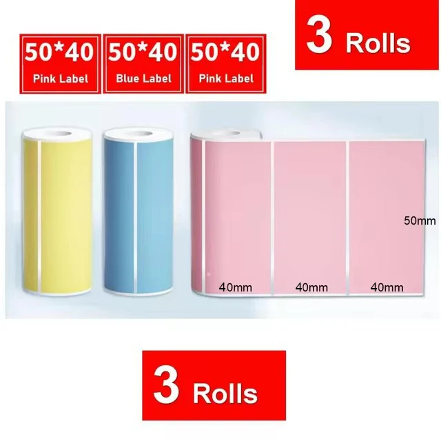 3rolls 50X40 COLOR