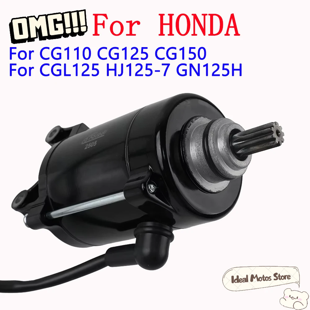 Para honda cg125 cg150 cg110 cg 125 150 125cc 150cc cgl125 HJ125-7 gn125h motor de arranque da motocicleta 9 dentes engrenagem moto peças