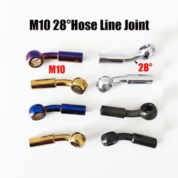 10mm Motorcycle Hydraulic Crimping Style Banjo Fitting Brake Clutch Oil Fuel Hose Line Joint AN3 Hose End Hydraulic Pipe Fitting