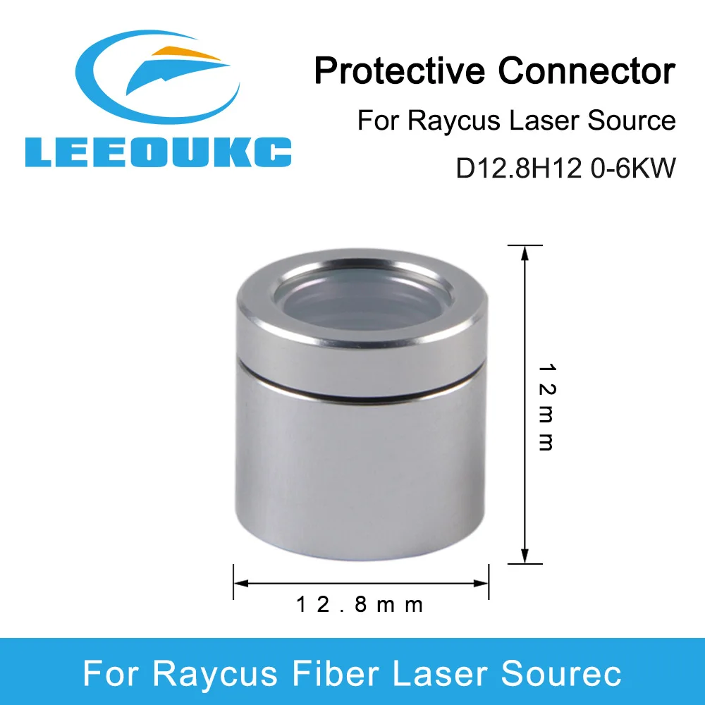 LEEOUKC Raycus Original Output Connector Protective Window Group QBH for Raycus Fiber Laser Source D12.8H12 Fiber Laser Cutting