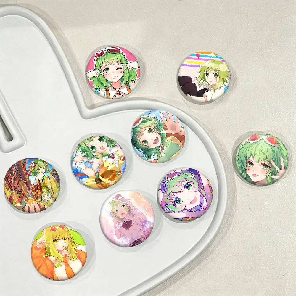 Cartoon Anime Virtual Characters G-GUMI Round Badge Lapel Pin Backpack Clothing Jewelry Accessories Gift Brooch