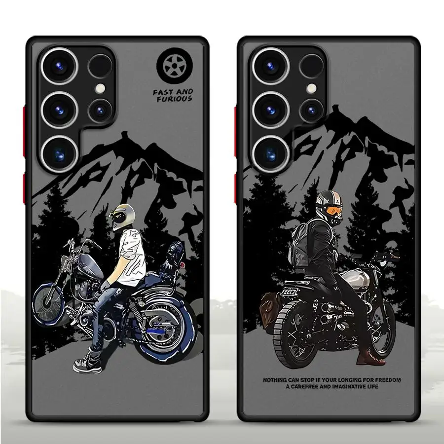 حافظة لهاتف سامسونج جالاكسي S8 S9 S21 FE S24 نوت 20 10 S23 Ultra S20 S22 Plus S25 غطاء ناعم تريند لركوب الدراجات عرض خلفي رائع #4