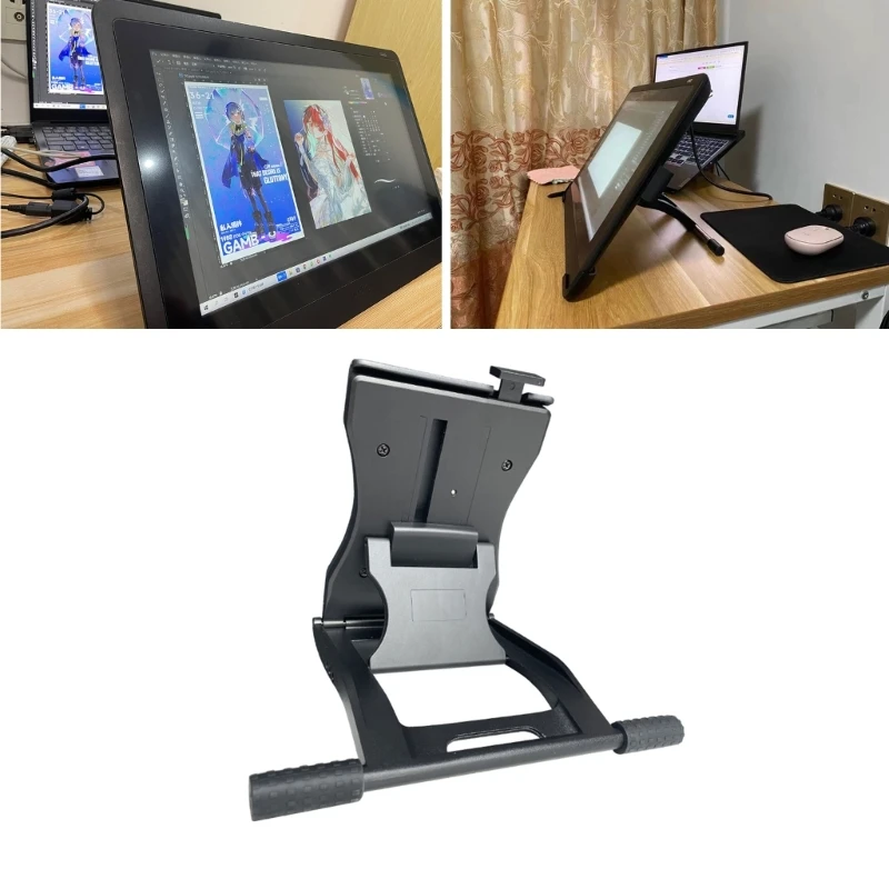 896F Tablet Stand Adjustable for 13 to 19 inches Graphics Drawing Monitor Art Tablet Laptops 75x75mm Portable and Foldable