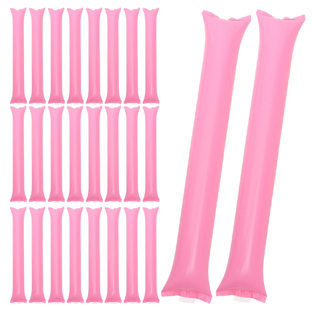 

50pcs Pink Inflatable Cheer Sticks Noise Makers for Sports Events Party Stadium Noisemakers Safe PE Material Portable Basketball