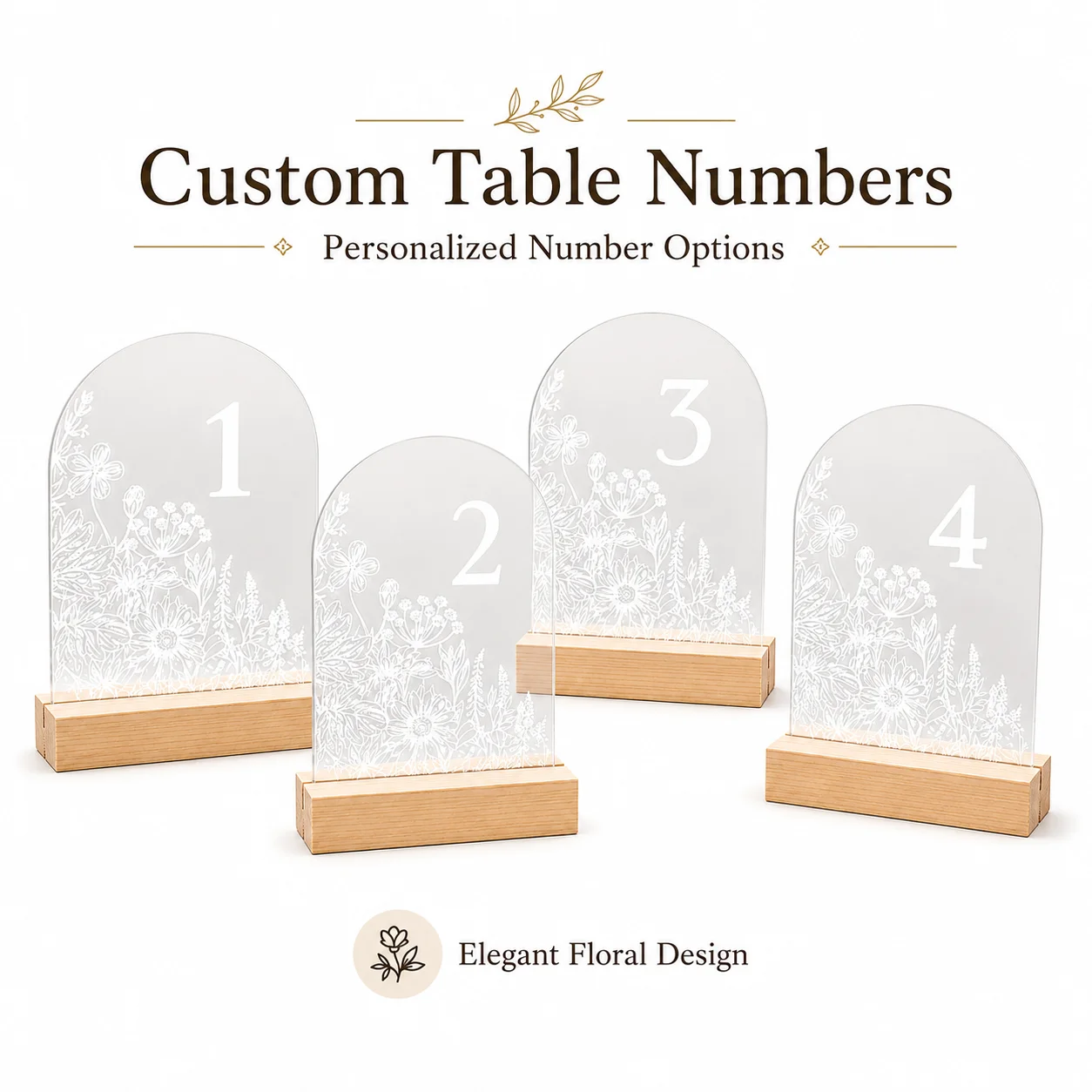 10pcs Acrylic Wedding Place Card Custom Table Number Sign Personalized Reception Creative Decoration Event Party Display Marker