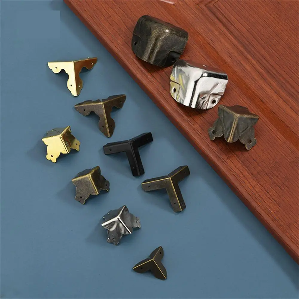 1/5PCS Antique Corner Brackets Metal Box Wooden Notebook Albums Four Sides Corner Guard Protectors Decorative Hardware