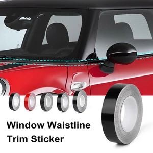 Car Window Trim Vinyl Film, Door Cintura Adesivo, Black Line Acessórios de Decoração para Mini Cooper R55 R56 R60 R61 F54 F56 F60 11 principais vendas mini cooper criança - №6
