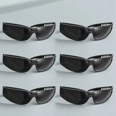 

6pcs Black Welding Goggles Safety Glasses Protective Eye Guard Anti Fog UV Clear Lens Work Industrial Laboratory