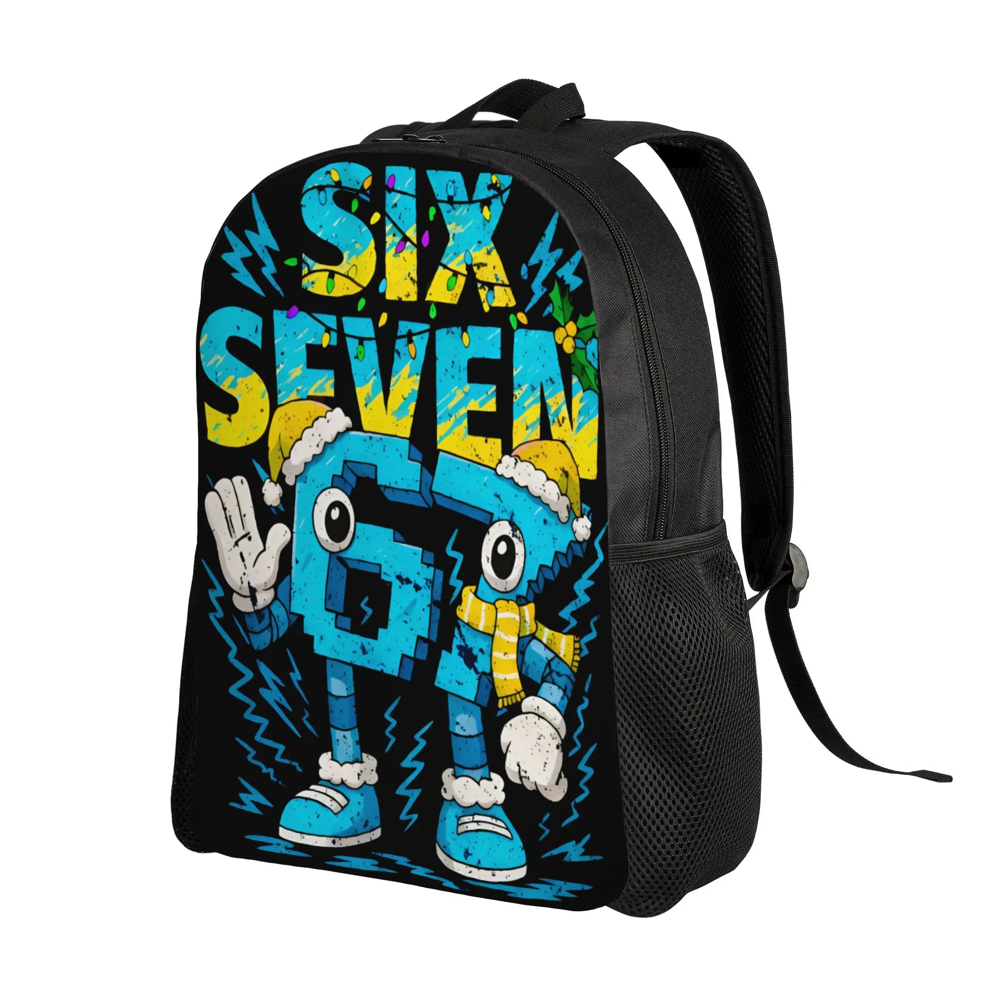 Custom 3D Print Six Seven 67 Backpacks for Boys Girls Cartoon College School Travel Bags Women Men Bookbag Fits 15 Inch Laptop