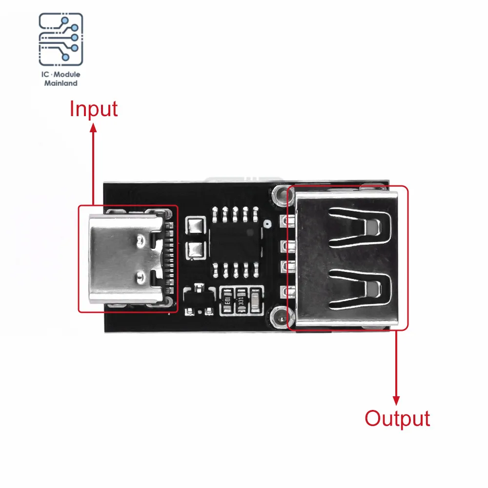 3A USB PD/QC multi-protocol decoy fast charging trigger module Input TYPE-C female Output USB-A