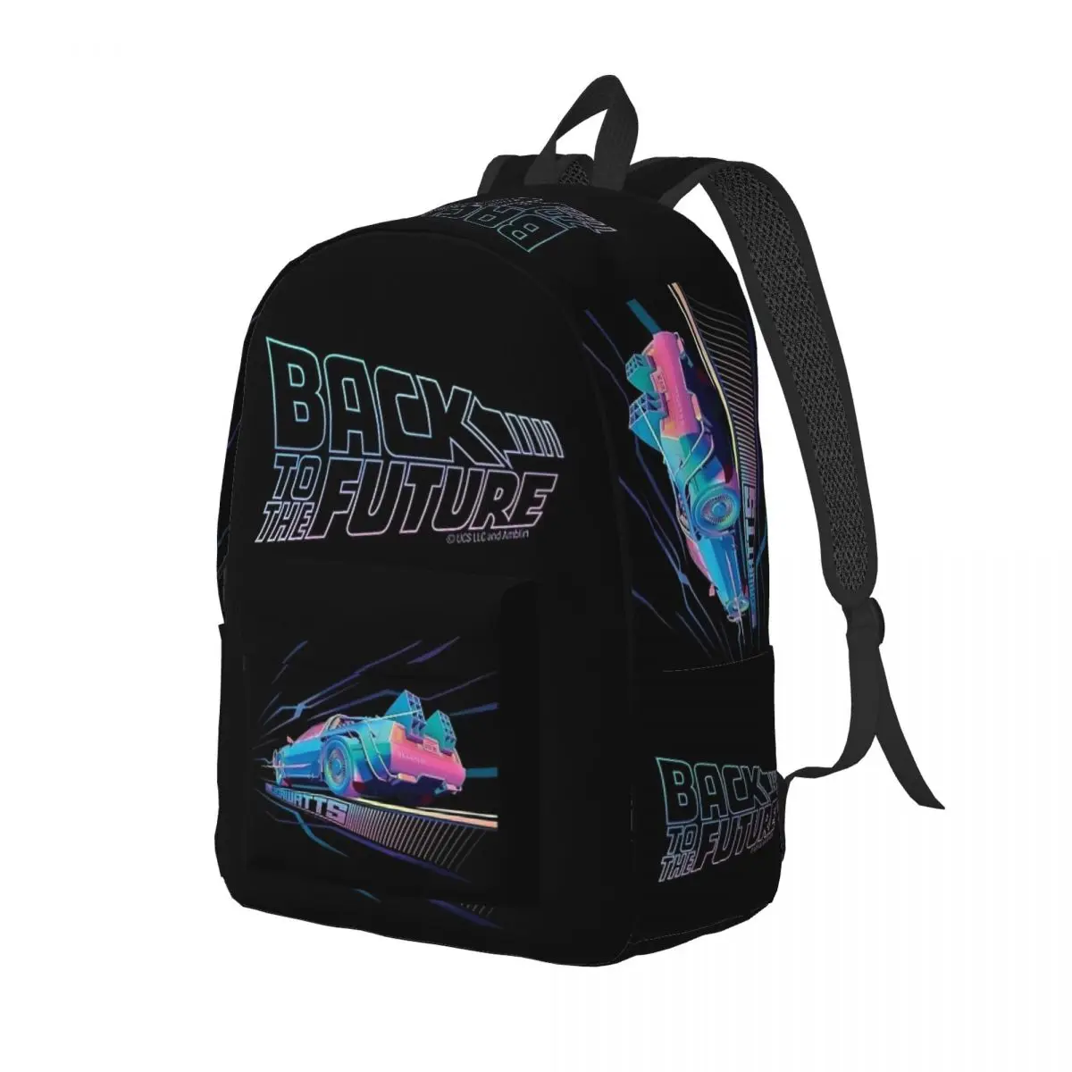 Retro 80s Back To The Future Teenage Backpack Student Hiking Travel Delorean Time Daypack for Men Women College Canvas Bags