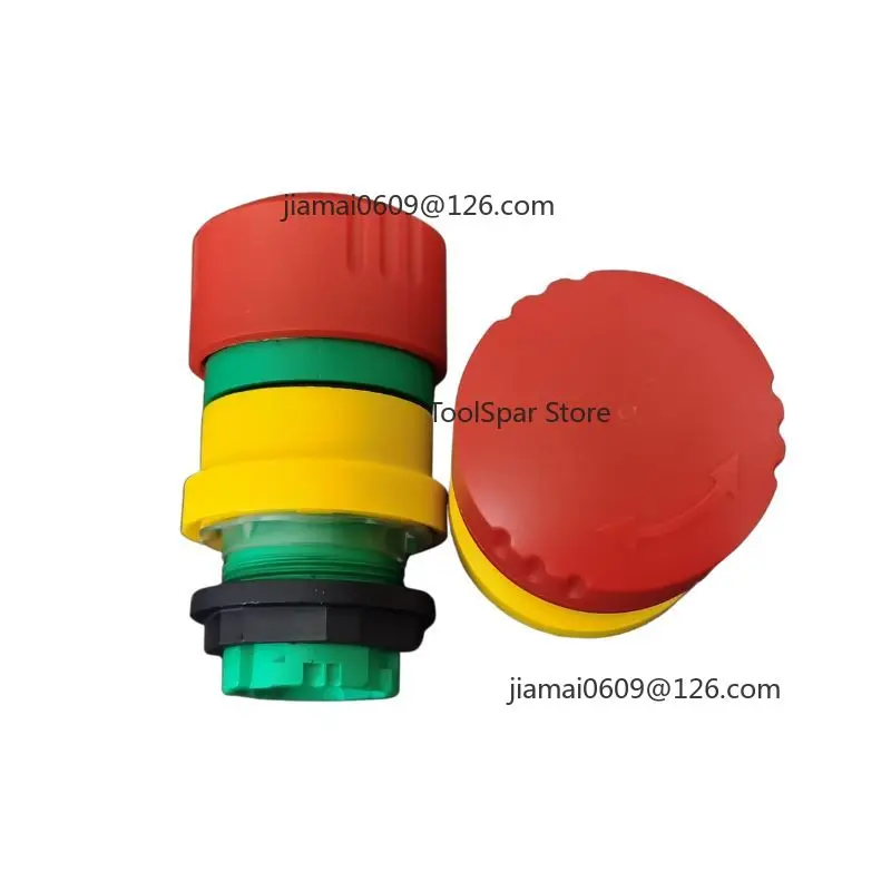 QRUV Twist Reset Emergency Stop Pushbutton Mushroom E-Stop Button Head Industrial Safety Control Replacement Unit