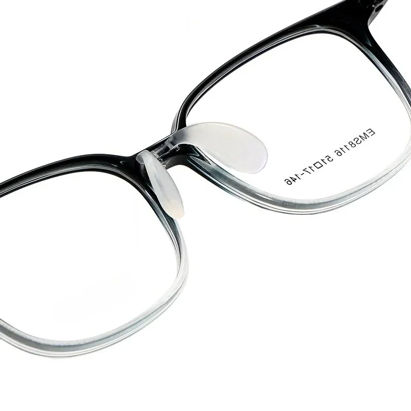 KIZN إطار بصري دائري للمراهقين TR90 مرن خفيف الوزن نظارات طبية بصرية للنساء متدرجة سوداء Gafas