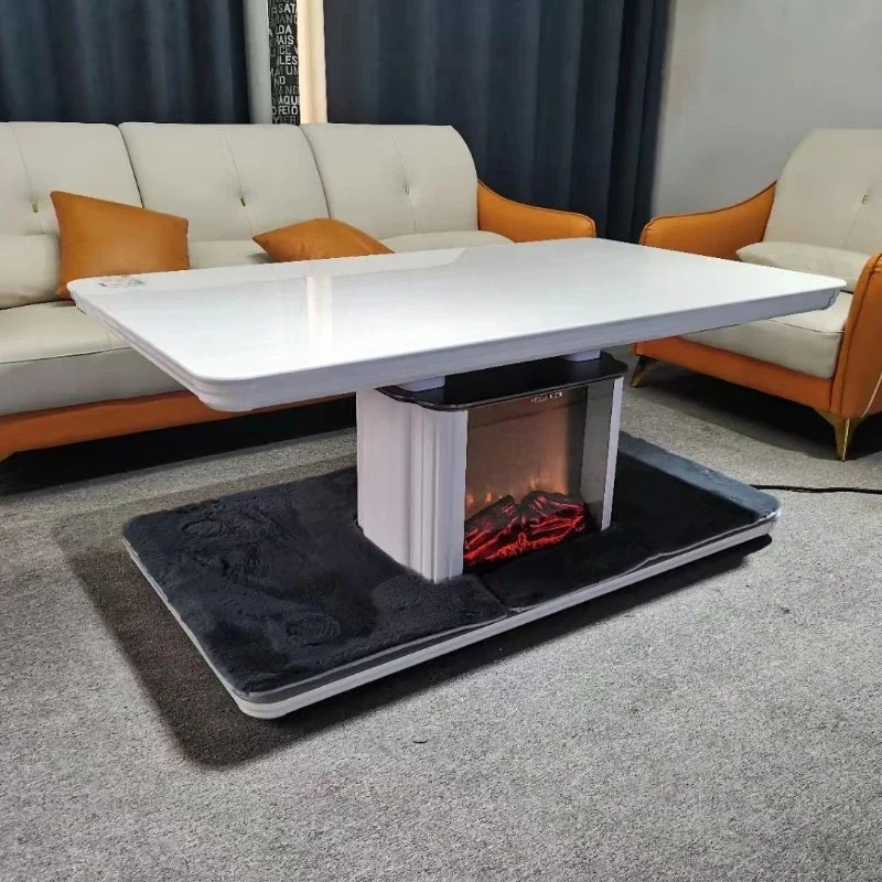 Electric heating table Electric heating constant temperature Intelligent lifting tea table Multifunctional household living room