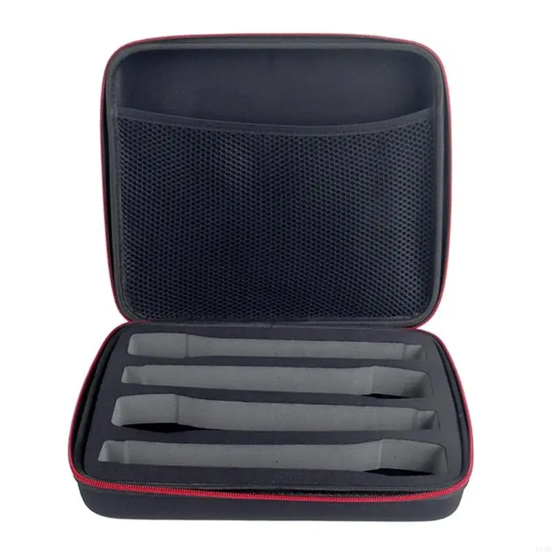 

Y1AE Professional Microphone Travel Organiser EVA Case Container Box Store 4 Mics