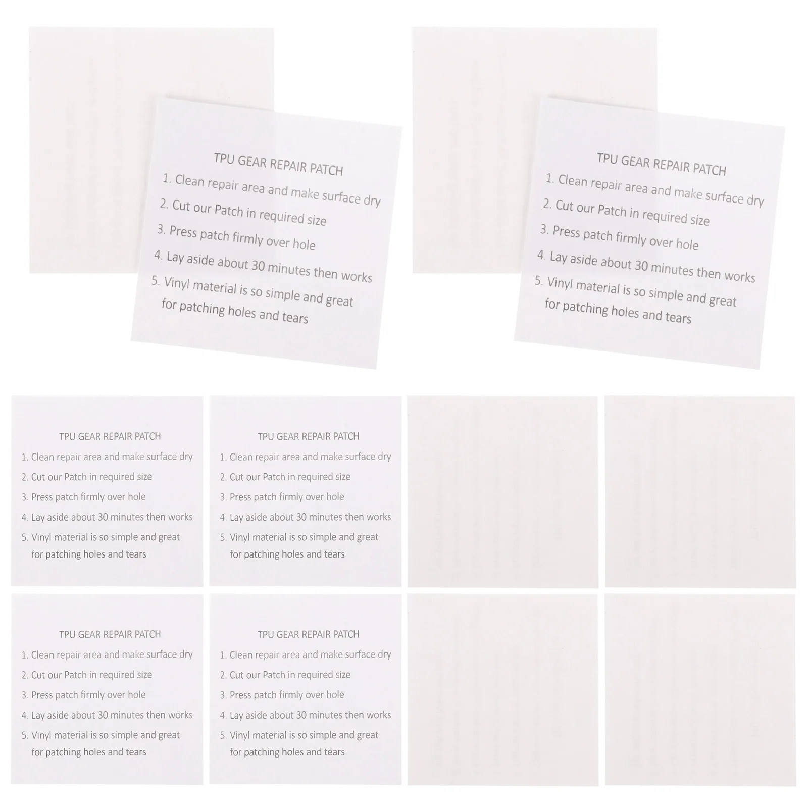 

25Pcs Tpu Repair Patch Self Adhesive Sturdy Leakproof Patch for Tent Swim Ring Inflatable Products Outdoor Repair