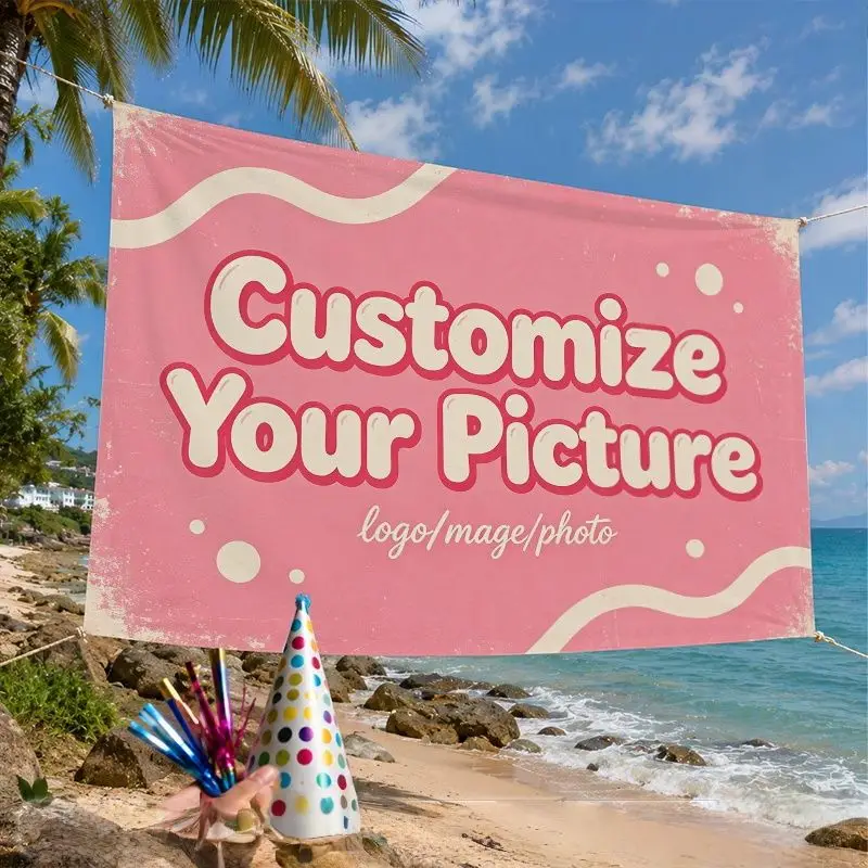 Custom Banner Flags Suitable For Memorial Photo Courtyard Decoration Indoor And Outdoor Club Commercial Advertising Promotion