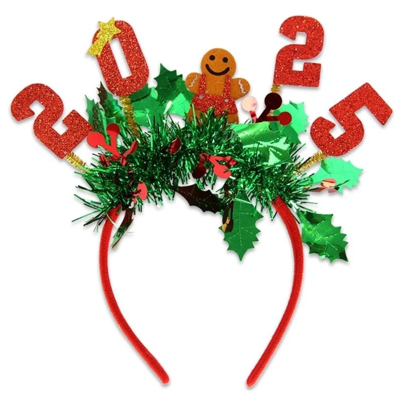 Women's Christmas Headband With Festive Bells And Stocking For Adults and Kids