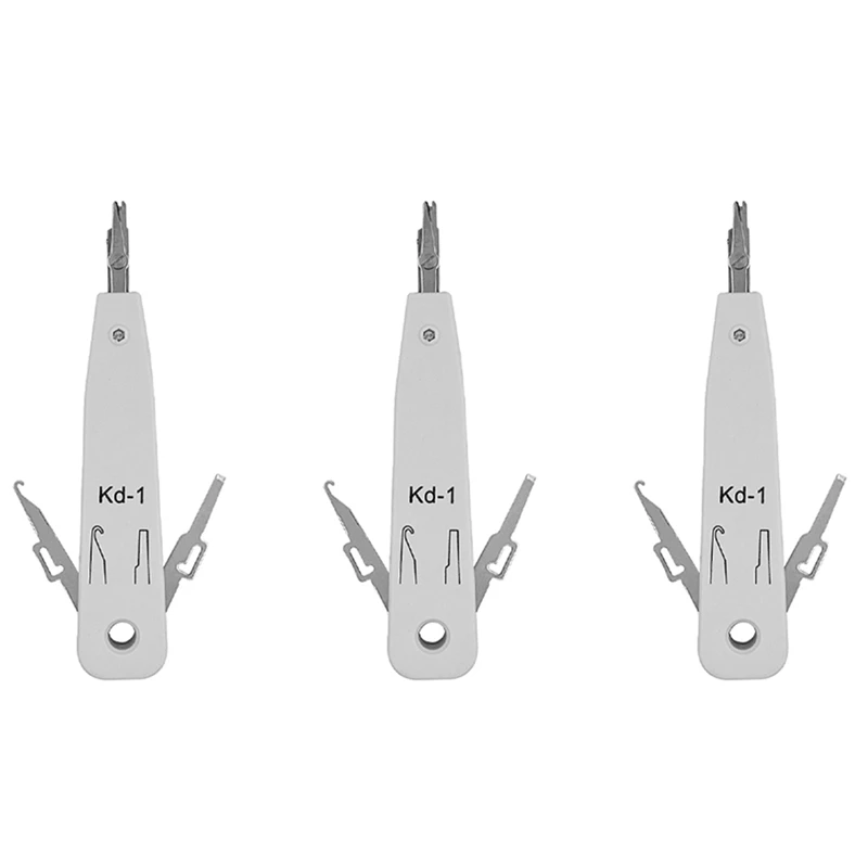 3X For RJ11 RJ12 RJ45 Cat5 KD-1 Network Cable Wire Cut Tool Punch Down Impact Tool