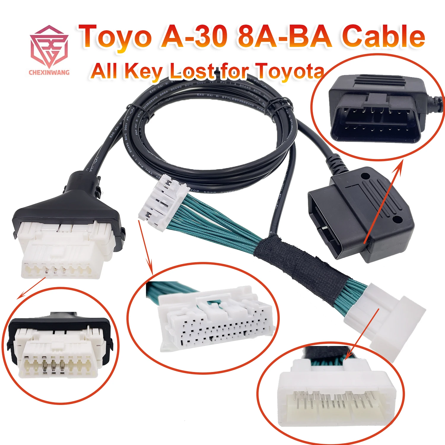 

A-30 кабель 8A-BA для Toyota 8A-BA 4A смарт-ключ для OBDSTAR Autel IM508 IM608 K518 Xhorse Key Tool Plus для TMLF19T TMLF19D