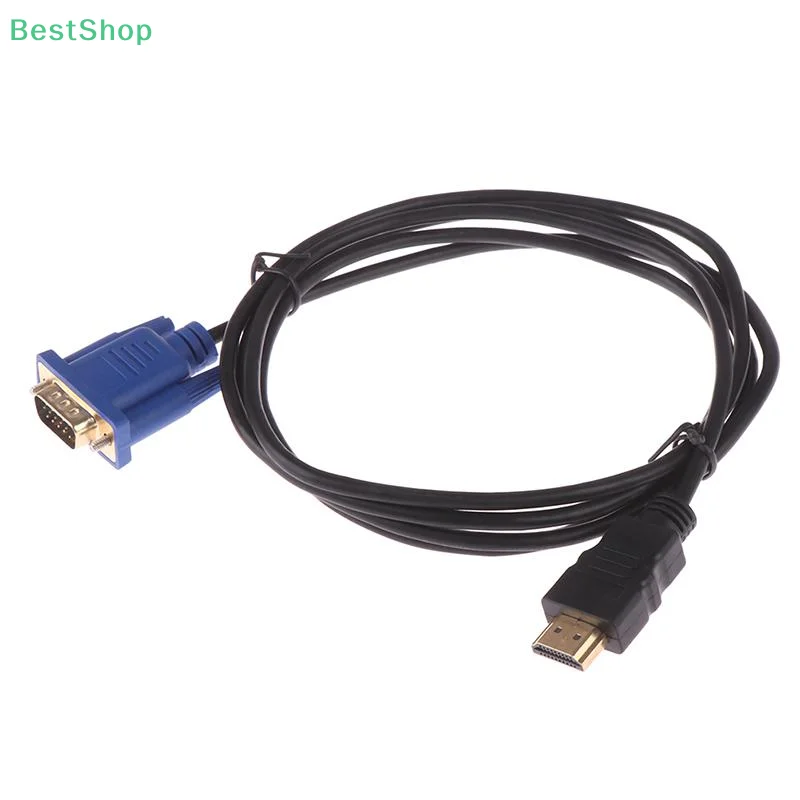〔Rebecca〕1.8M HDMI-compatible Cable To VGA 1080P HD with Audio Adapter Cable HDMI-compatible TO VGA Cable