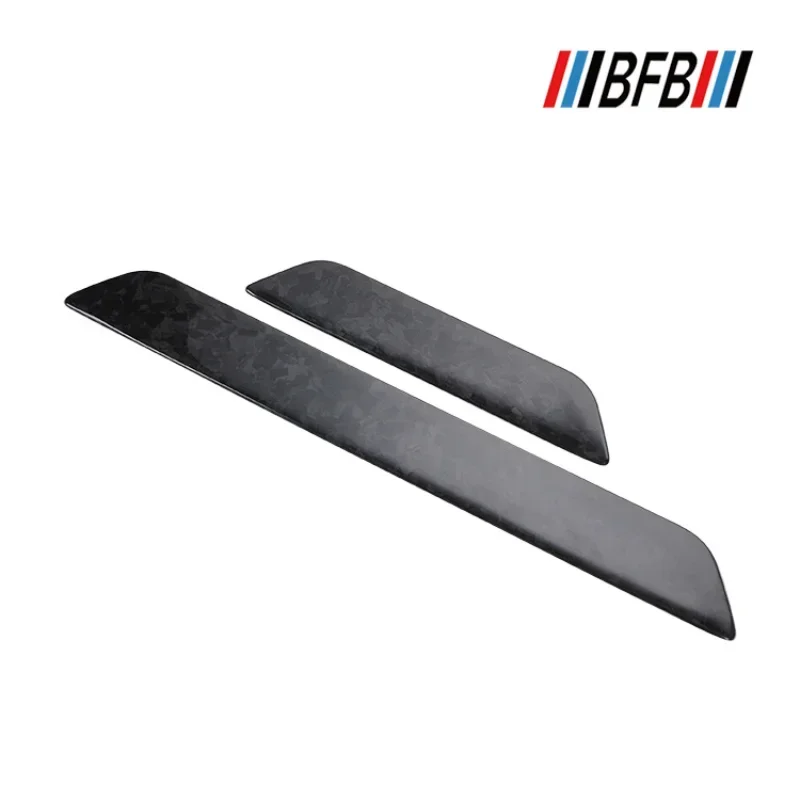 For Tesla Model Y Model 3 Real Dry Carbon Fiber 20-21 bright marble threshold trim welcome pedal case modification Accessories