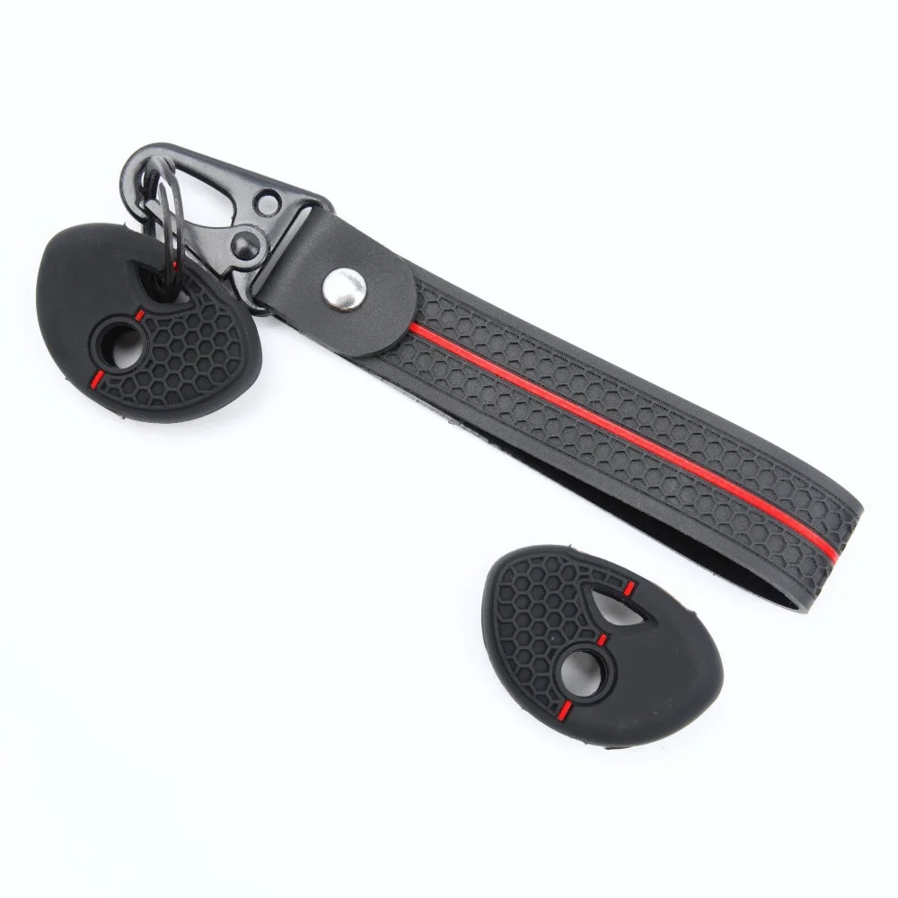 Soft Silicone Key Fob Case For BMW K1200R R1200RT K1300R S1000RR F650GS F800GS F800ST with wrist carabiner Car Accessory