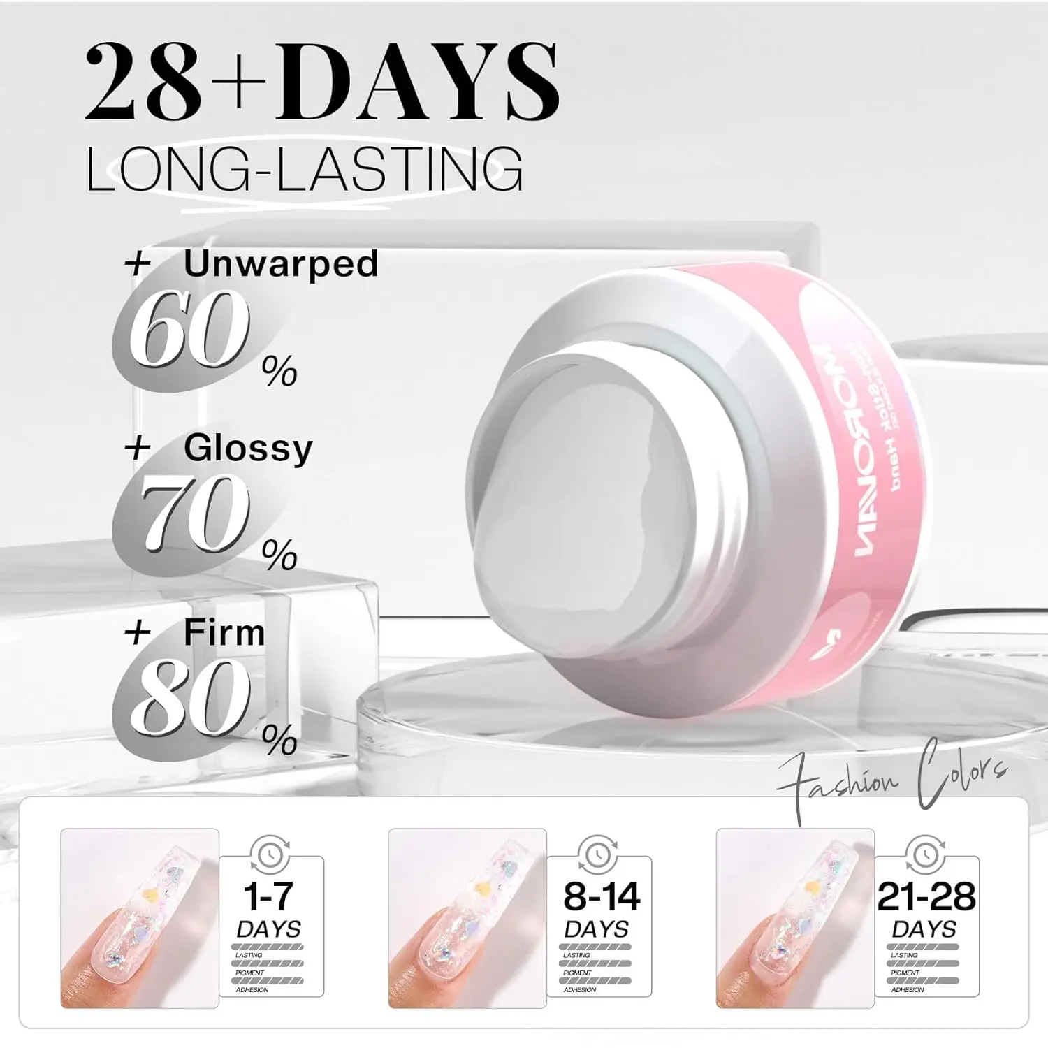 30ml Solid Gel Builder Non Sticky Solid Nail Gel for Nails Extension Long Lasting Hard Gel DIY At Home Nail Molding Gel