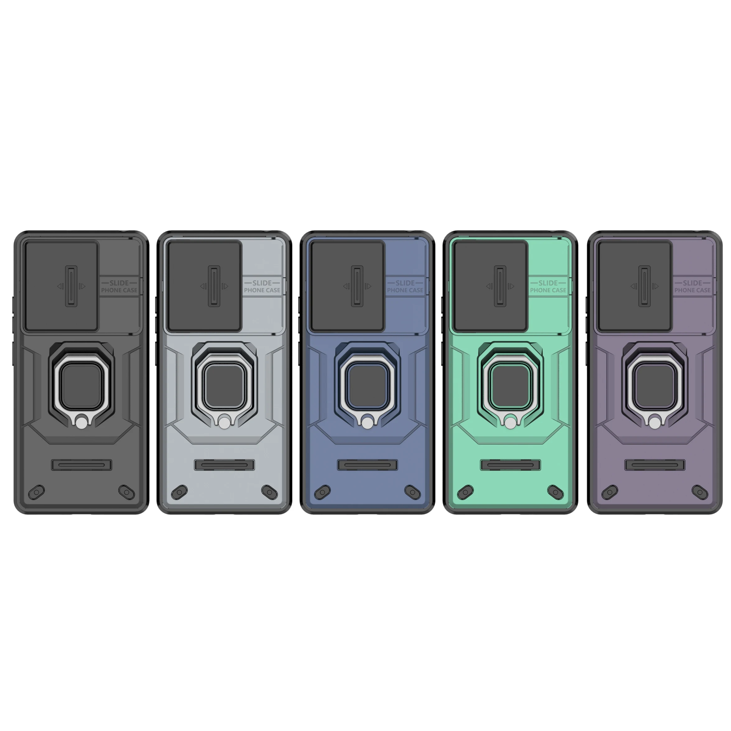For Redmi note 13 Pro Global Case Slide Windows Cover Redmi note 13 Pro Fundas Battle Ring Holder Case Redmi note 13 Pro 4G