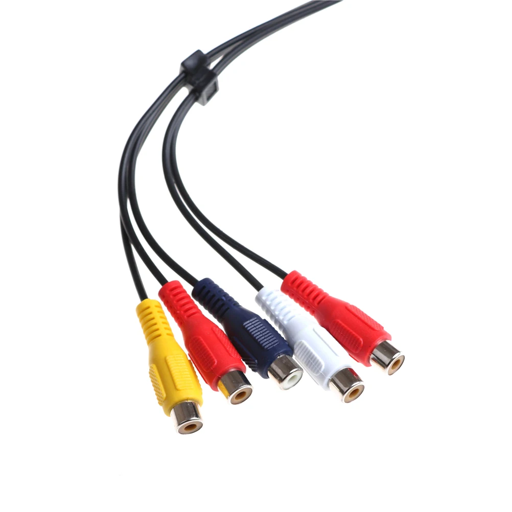 3.5mm + 2.5mm to 5RCA Audio Video AV Component Adapter Cable For  LED LCD TV BN3901154W BN39-01154W 20cm