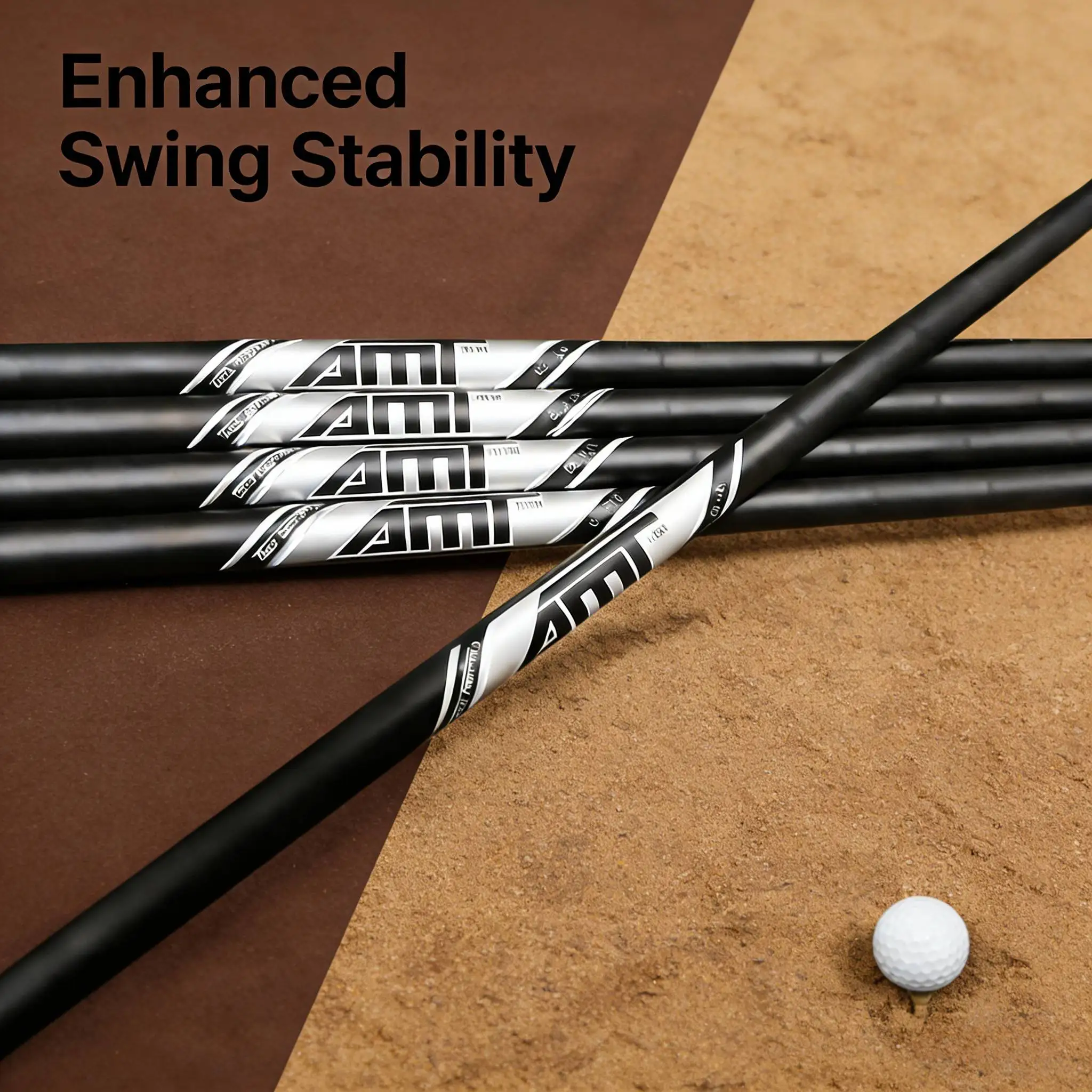 

High-End Quality Black Golf Shafts Amt 5-Piece Segmented Steel Shafts for Stable and Smooth Swing