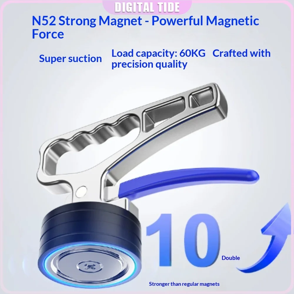 30/60KG Load Magnetic Force Material Pickups Laser Cutting Portable Lifters Steel Mold Handling Tools Strong Magnets Suction Cup