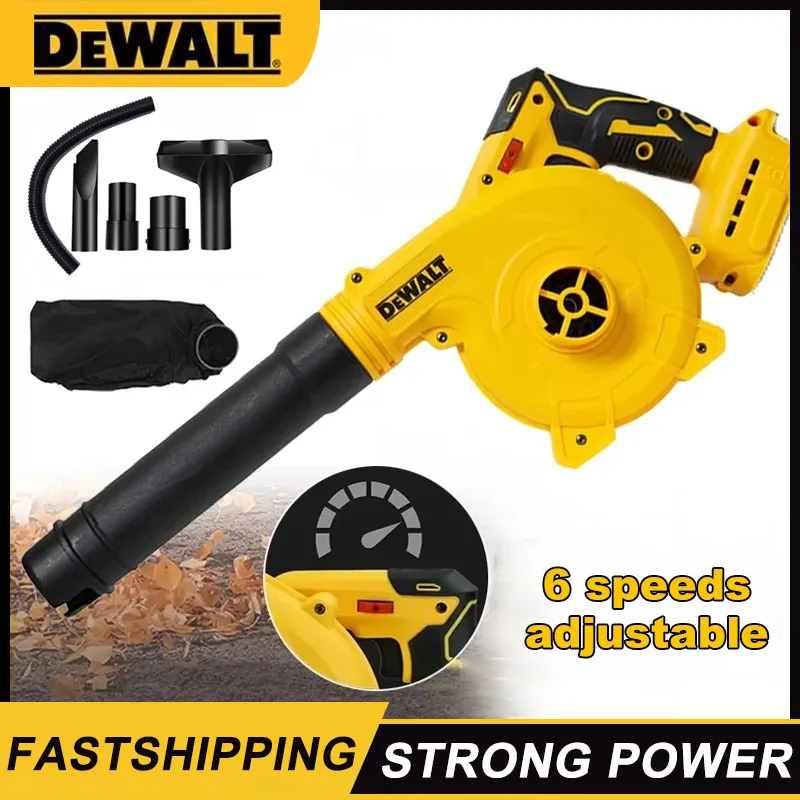 DeWalt Brushless Electric Hair Dryer Portable Cordless Dust Vacuum Cleaner Multifunctional Household Car Removable Air Blower