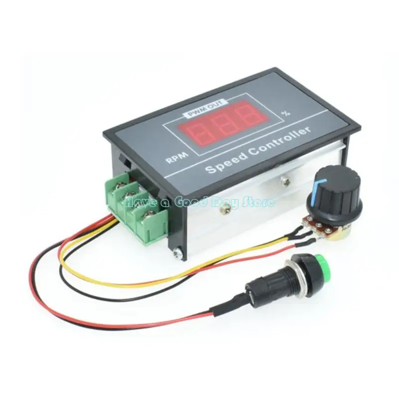 462D 6-60V Motor Speed Regulator with Starting Stop Switcher Digital 30A PWM Stepless Speed Control Controller 12V 24V 36V
