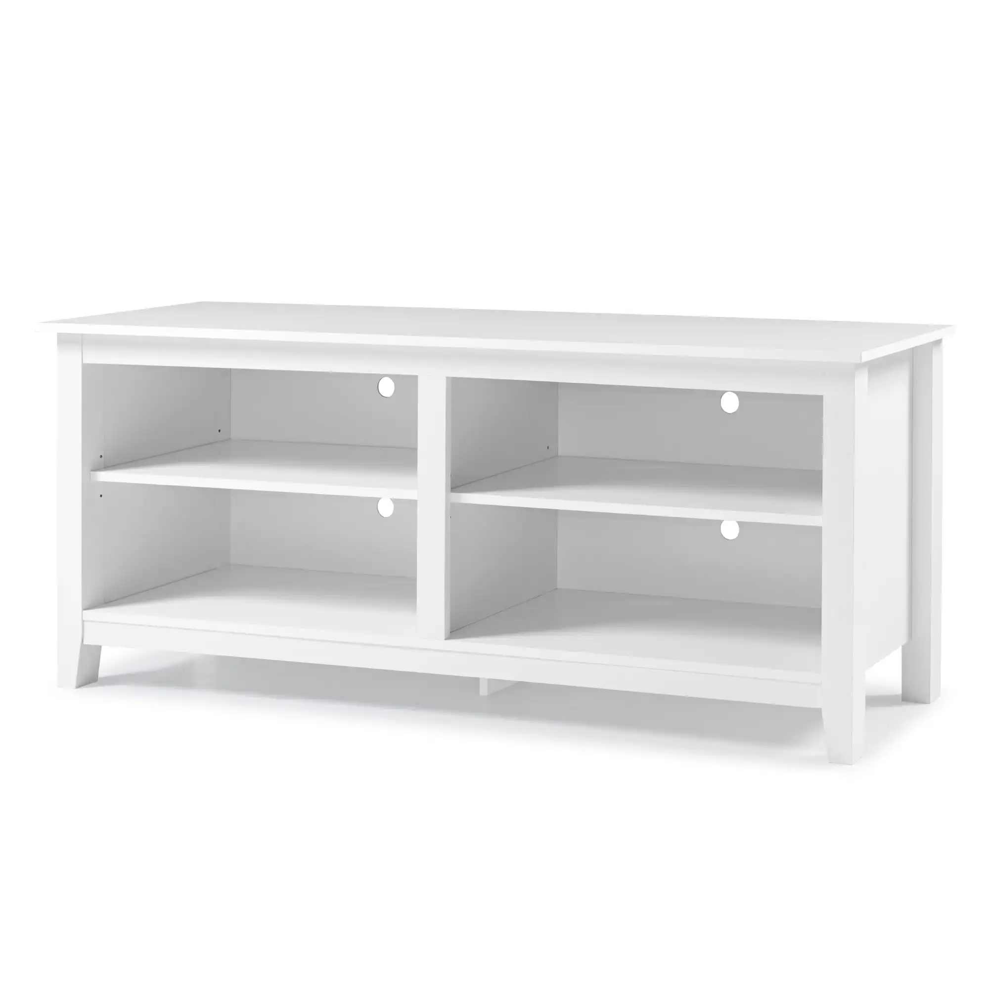 

Open Storage TV Stand for TVs Up To 65", White Living Room Furniture