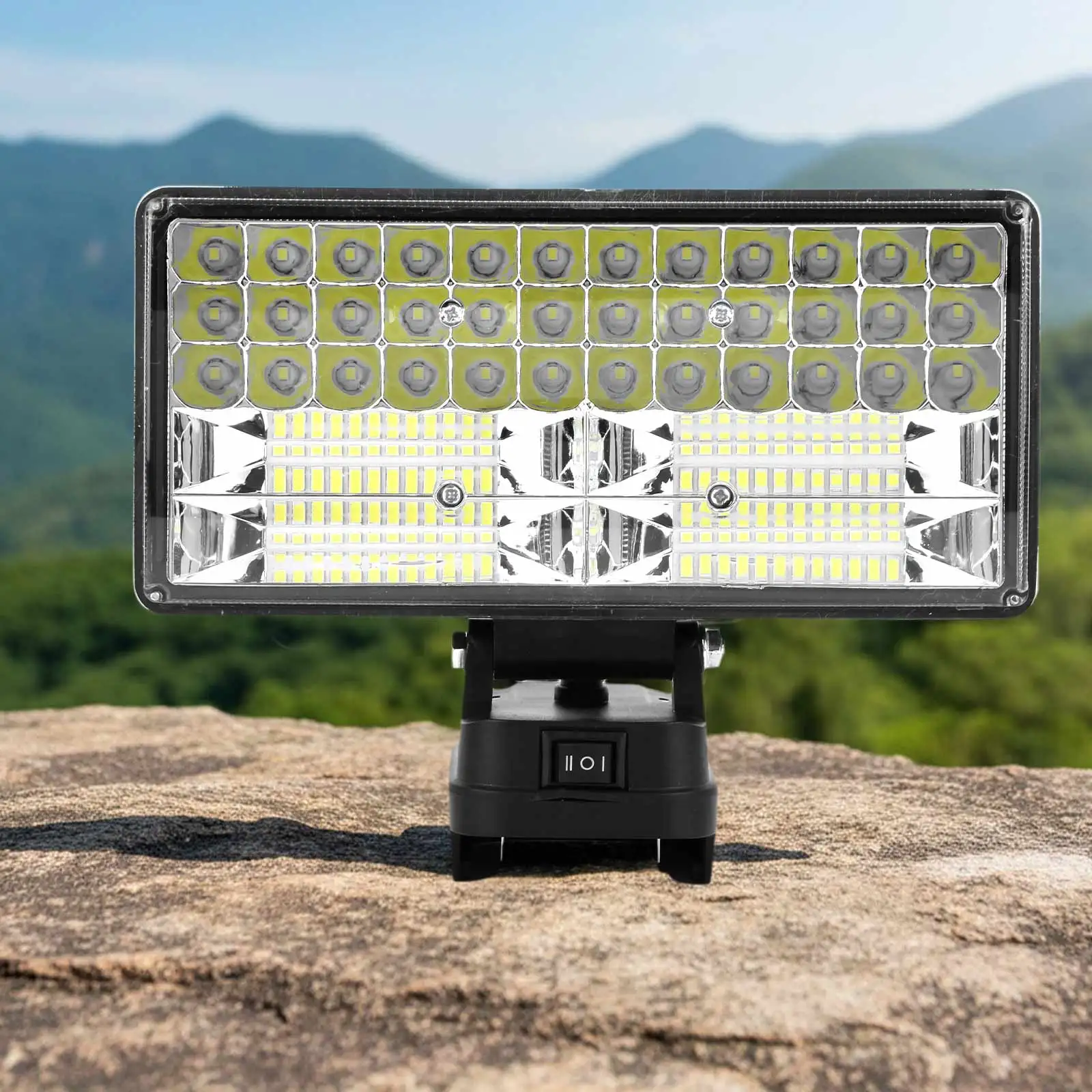 Cordless LED Work Light with 2 USB Charging Port for Makita 18V Battery Spotlight for Camping Outdoor(Battery NOT Included)