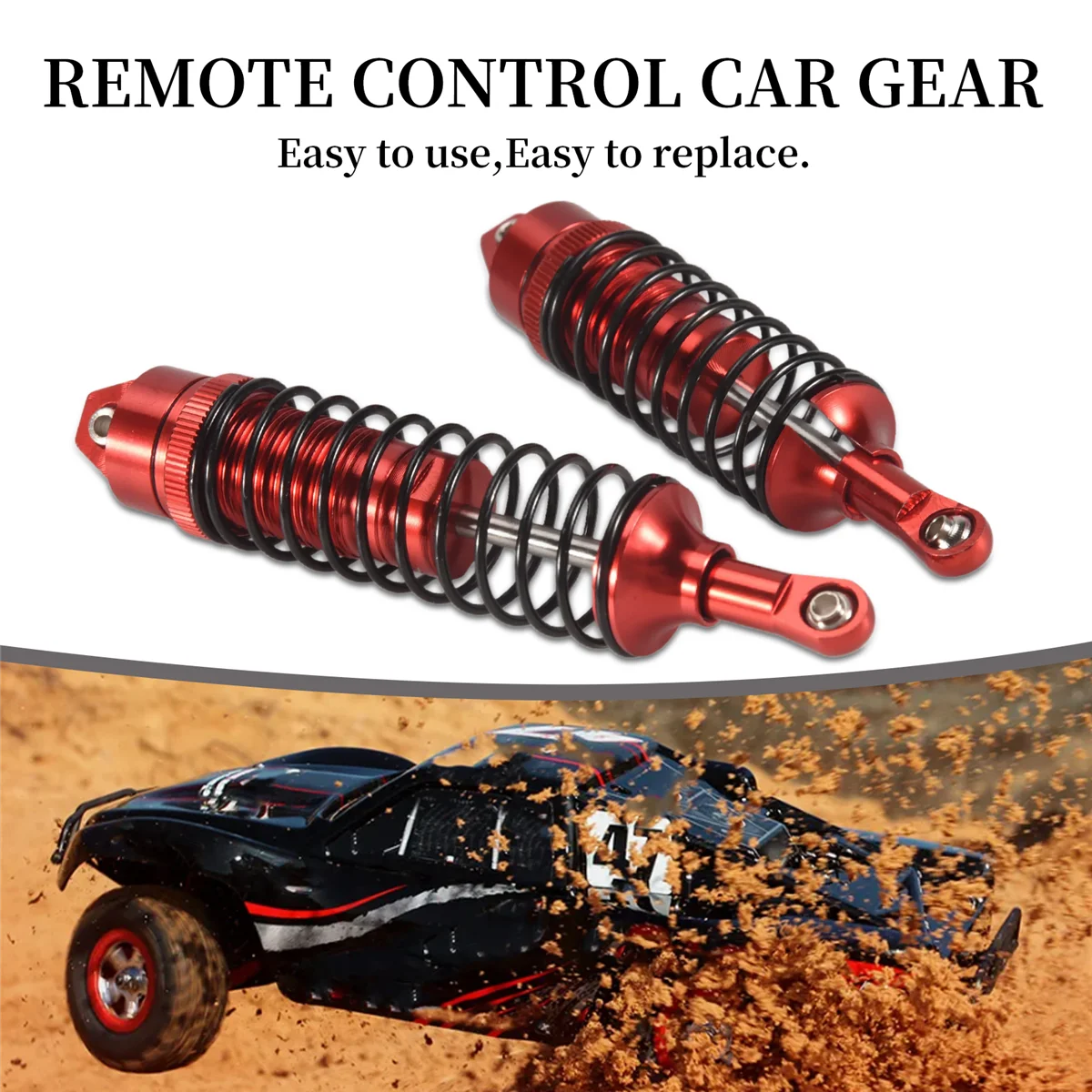Amortiguador delantero y trasero de Metal Ultra duradero para Traxxas Slash 4X4 VXL 2WD Rustler Stampede Hoss 1/10 RC piezas de actualización de coche