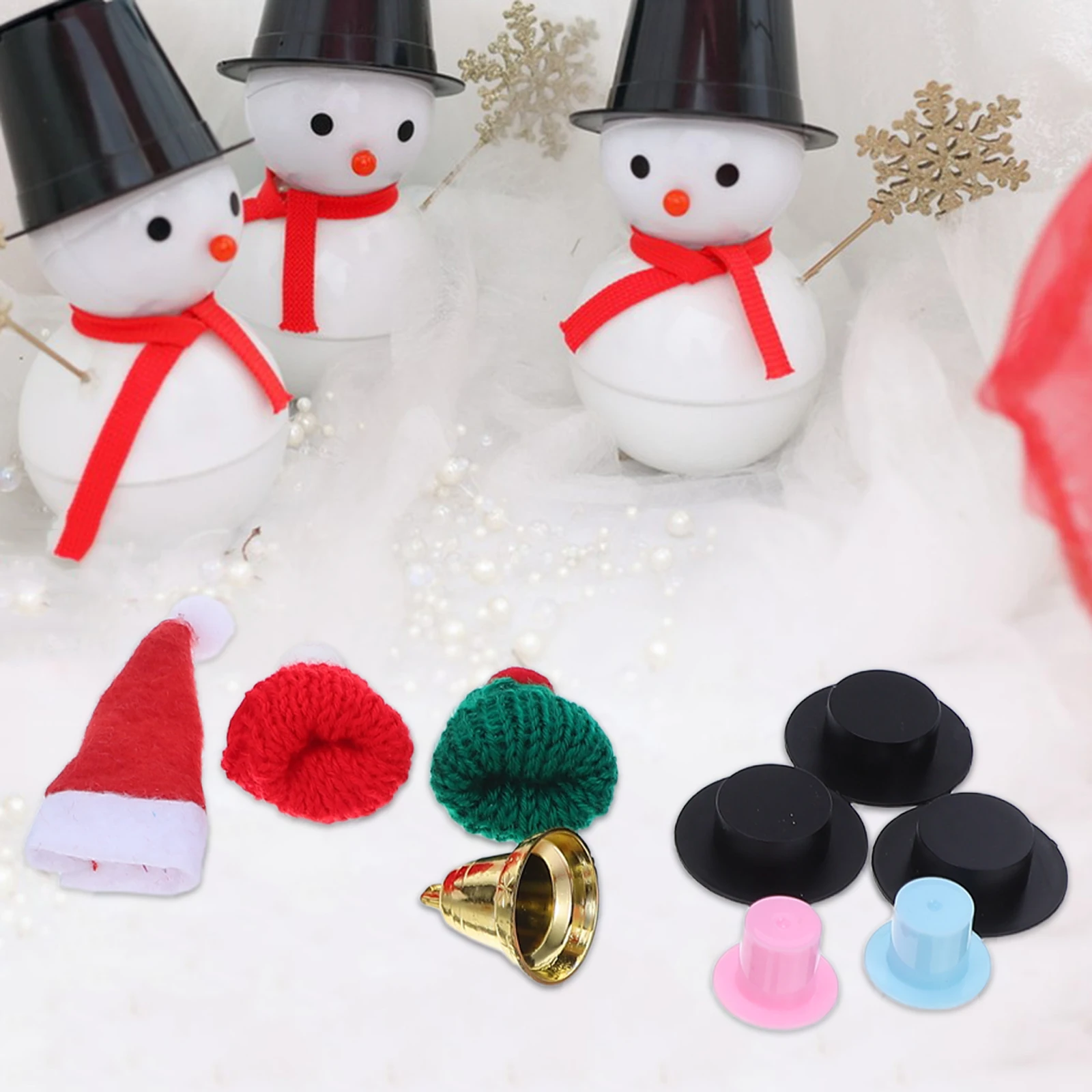

1 set Clay Snowman Kit DIY Crafts Set Family Parent-Child Bonding Holiday Decorative Accessories Miniature Ornaments Christmas