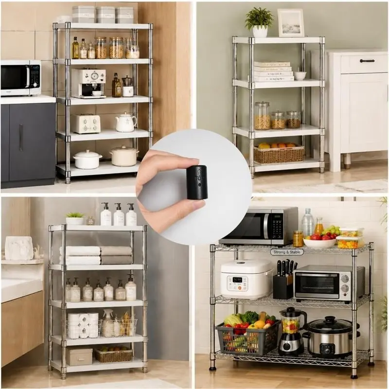 【PARTY  DAY】Plastic Wire Shelf Clips For 3/4 Inch Post- 72PCS Sleeves Included, 0.75 In Wire Racks Locking Mechanism