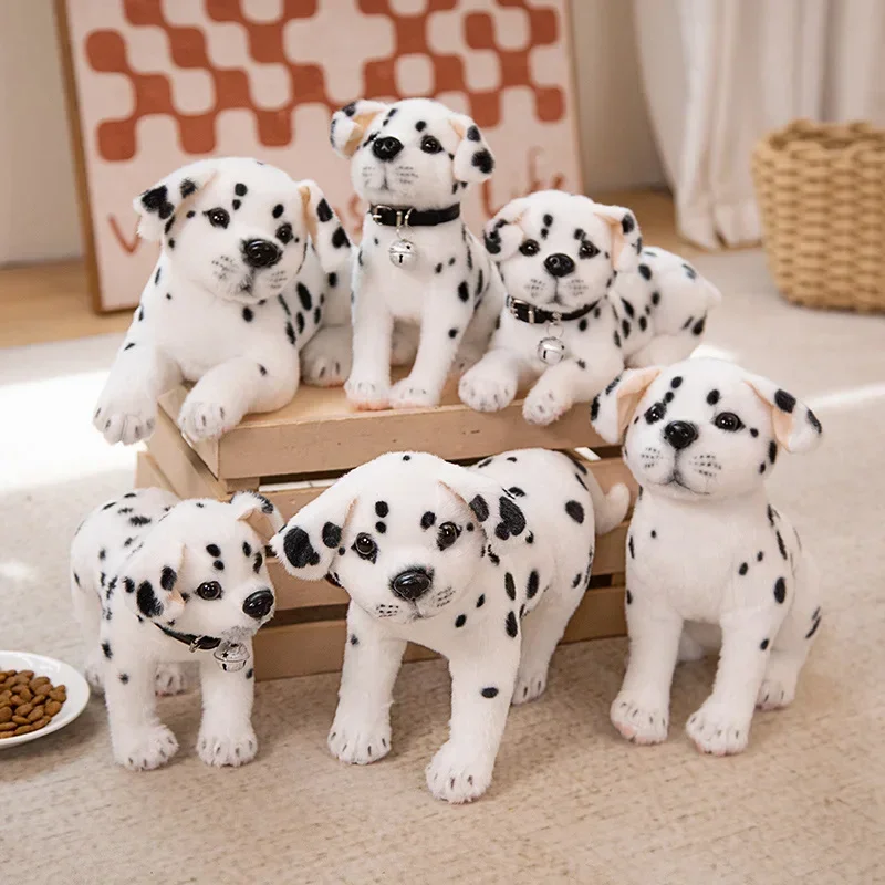 Nuevo Peluche de Perro Dálmata, Lindo Peluche Realista de Cachorro Beagle con Manchas, Decoración para el Hogar, Regalo de Cumpleaños de Alta Calidad para Niños
